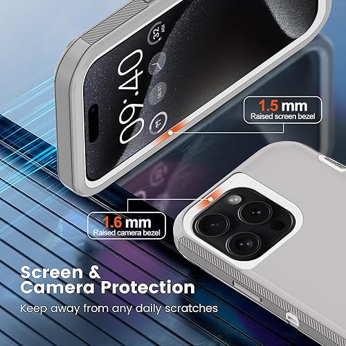 Miniatura 10 de Annymall Funda para iPhone 15 Pro Max con 2 protectores de pantalla, protección contra caídas a prueba de golpes, cuerpo completo, resistente, 3