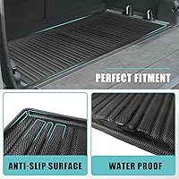 Vista 3 de BestEvMod para Rivian R1S - Tapete de maletero todo clima, accesorios de protección, forro de carga 3D de material TPE compatible con Rivian R1S