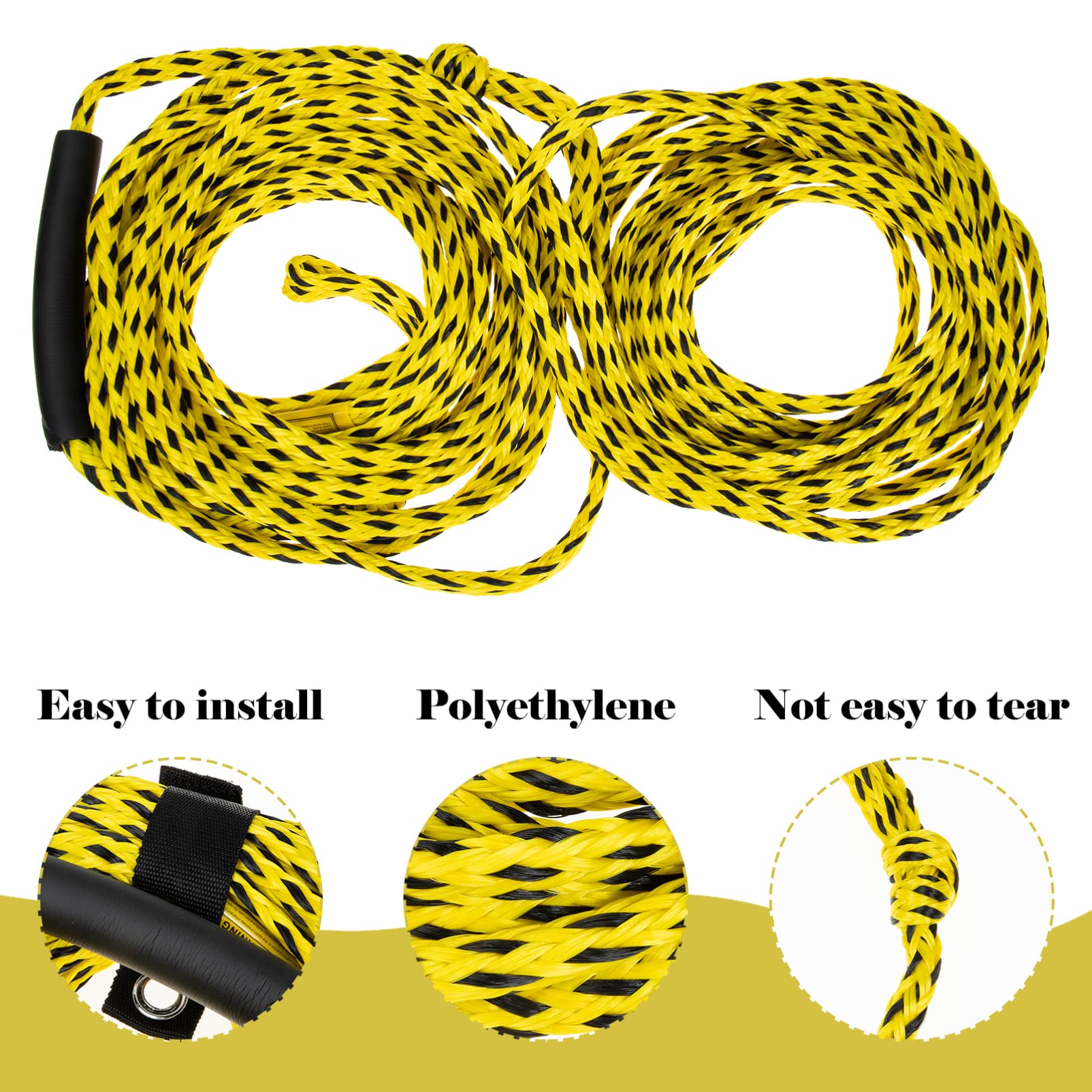 UPKOCH Corde de Remorquage Robuste pour Kayak et Bateaux Corde de Towing et Élastique pour Activités Nautiques avec Durabilité Exceptionnelle