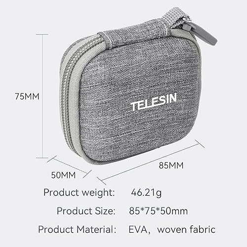 Miniatura 2 de TELESIN Funda pequeña mini para Insta360 GO3 Go2 DJI Osmo Action 4 Action 3 Camera, funda protectora de transporte también compatible con GOPRO Hero