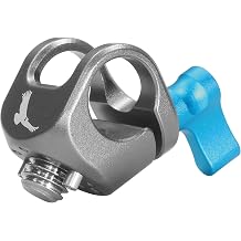 KONDOR BLUE | Arri Anti-Twist Rod Clamp | Adjustable, Removable Anti-Twist pins, Low Profile for Rods/Camera Accessories | Space Gray
