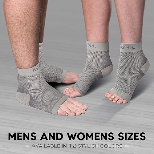 Miniatura 5 de NEWZILL calcetines de fascitis plantar con soporte de arco, manga de compresión de cuidado de pies 247, alivia la hinchazón y espolones de talón,