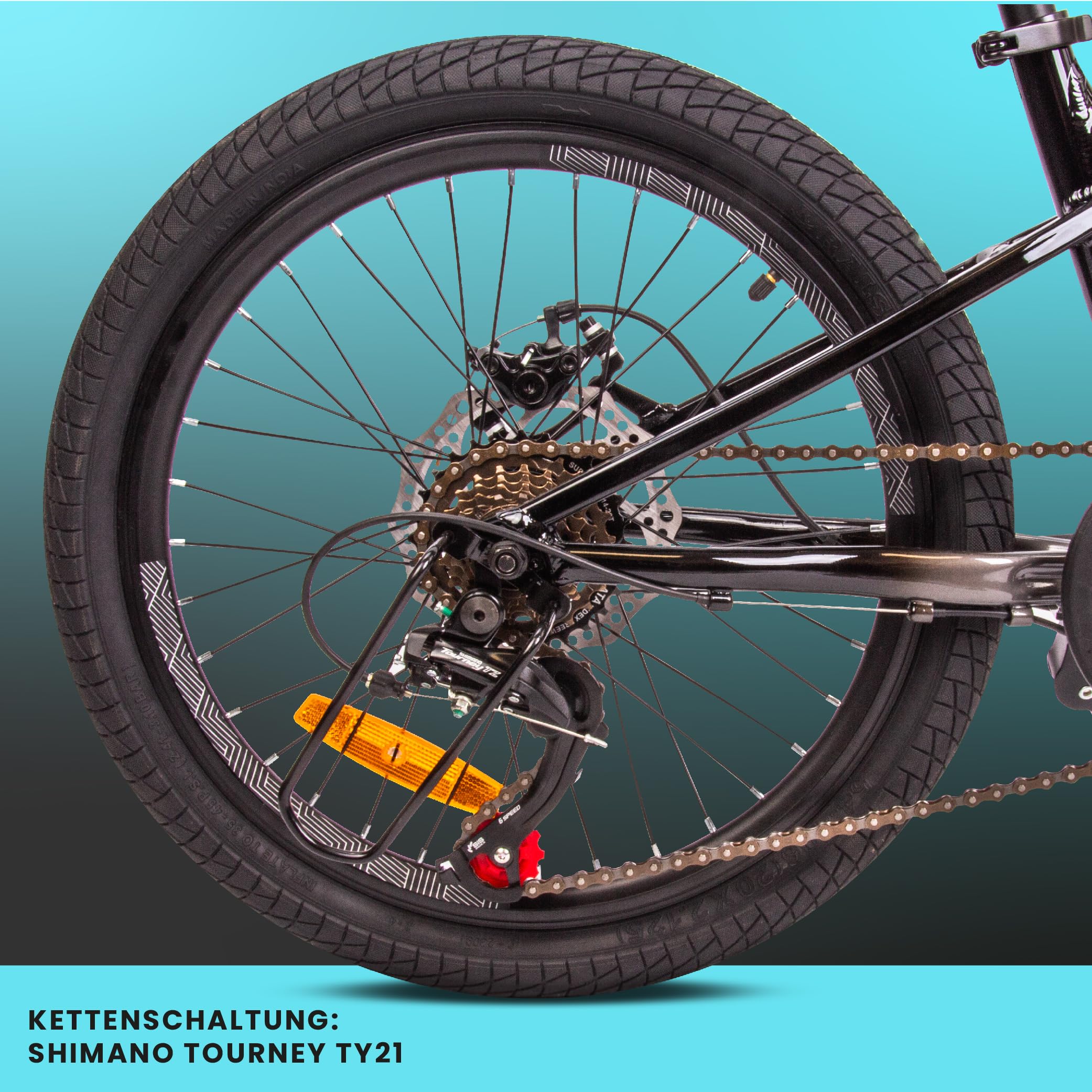 sun baby Kinderfahrrad 20 Zoll Verdant Jungen Leicht Alu Bike zur Auswahl Leicht 6 Gang Shimano von 6 bis 10 Jahre verstellbare