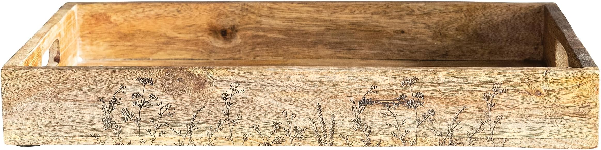 Creative CoOp Decorative Mango Wood Handles and Laser
