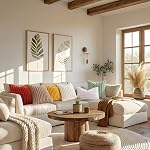 decorUhome Fall Cream White Faux Fur Throw Pillow Covers 18x18 Set of 2 | Velvet Decorative Pillow Covers, Fuzzy Striped Soft Cushion Covers Pillow Cases for Sofa, Bedroom, Living Room Home Decor