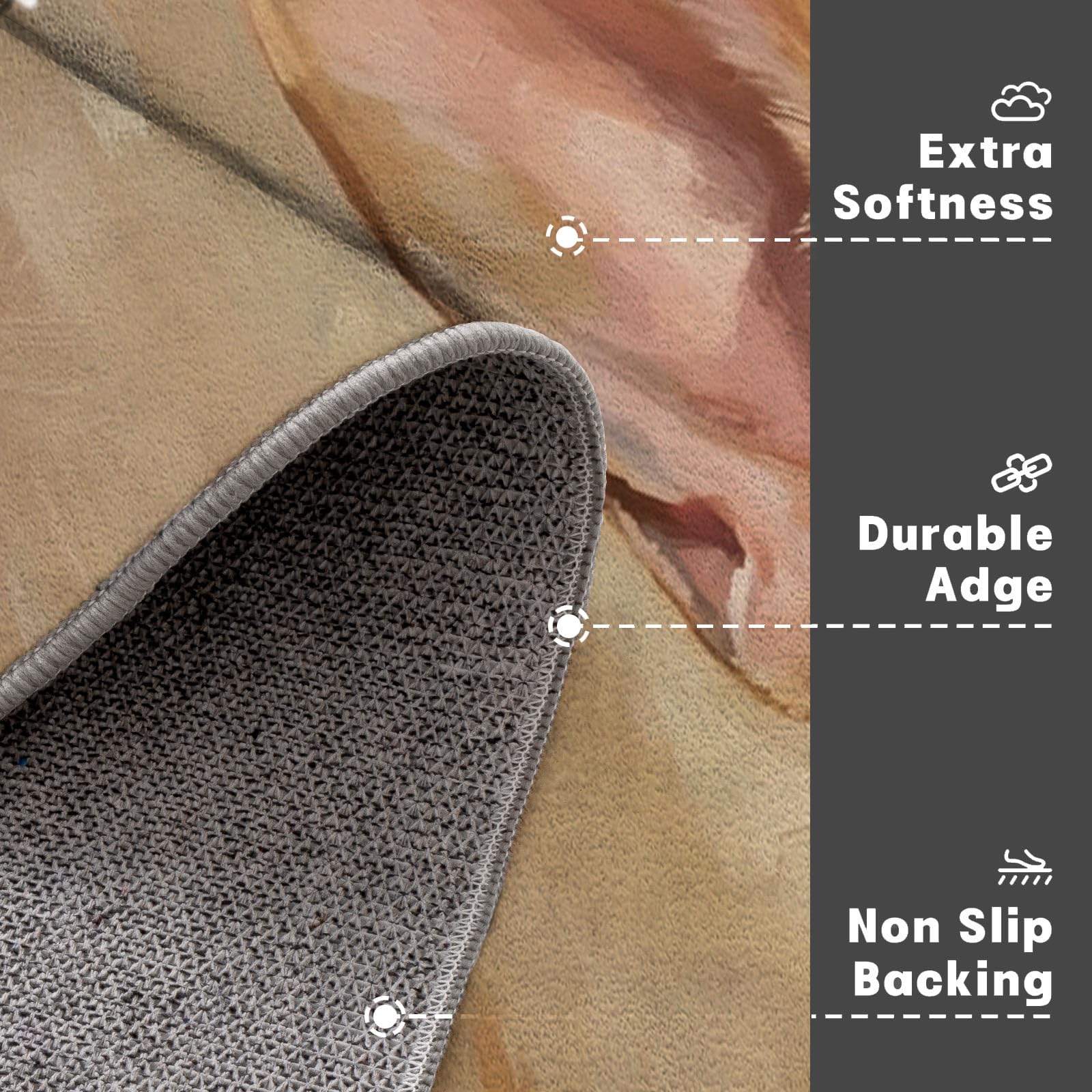 90X150Cm Zerbino Ingresso Interno Antiscivolo Assorbente, Tappeto Microfibra Sottile Lavabile Con Dipinti Antichi Animali Olio Un Adorabile Bulldog Francese Per Cucina Bagno Porta Animali, Marrone