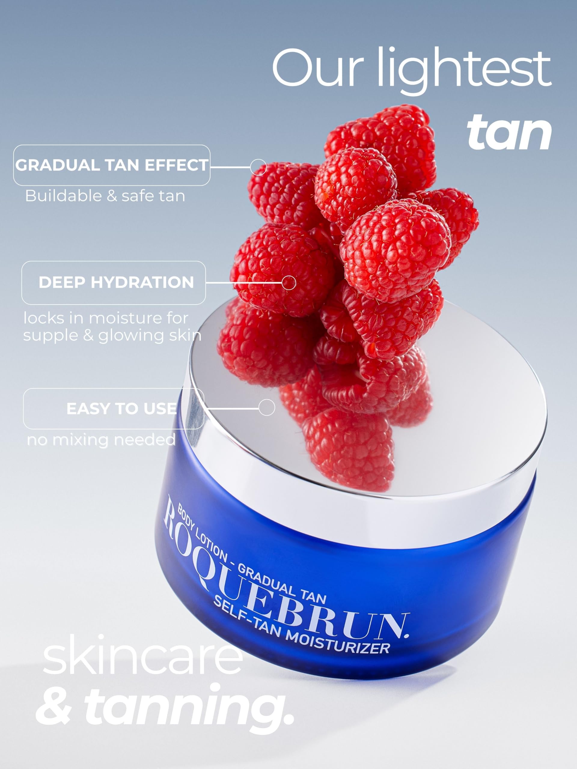 ROQUEBRUN - Gradual Tan Body Lotion - Selbstbräuner Körper - Bräunungscreme ohne Flecken und Streifen - Self Tanning Lotion - 200ml