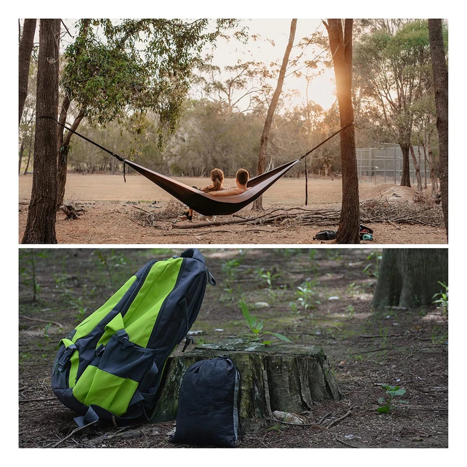 Hamac D‘ExtéRieur Portable Parachute Camping Simple Double Hamacs 102x55 Pouces Intérieur Extérieur Randonnée Voyage Plage Balançoire Hamac avec 2 Sangles d'arbre 214 (Color : 6)