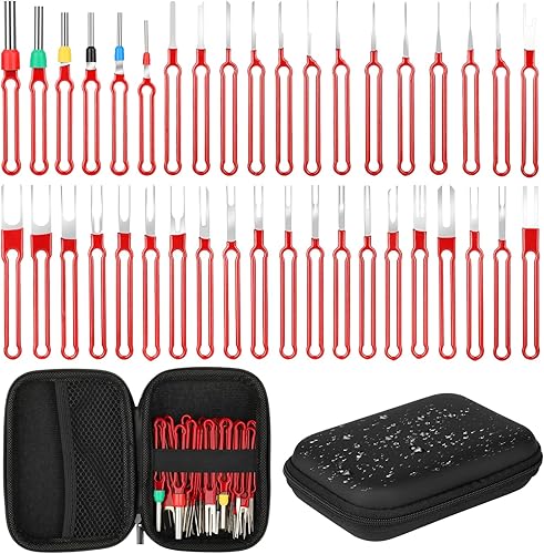 Kit de herramientas de extracción de terminales mejoradas, juego de herramientas extractoras de pasadores, kit de expulsión de terminales universal