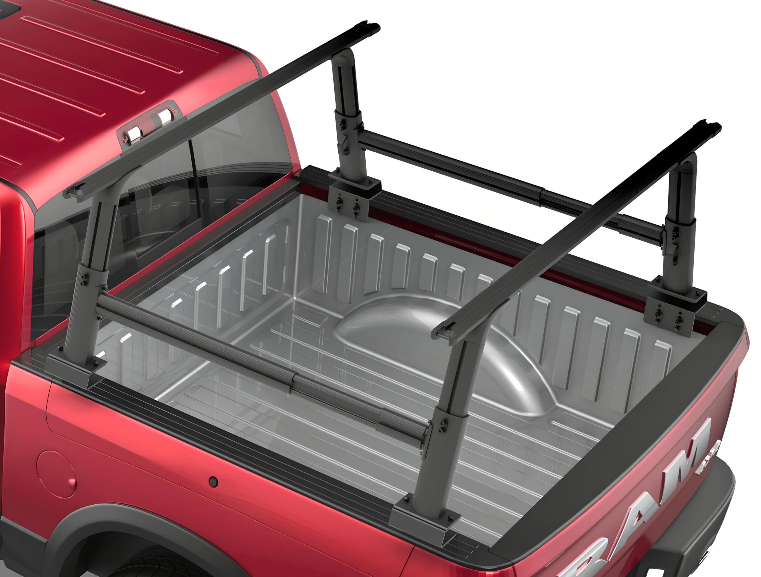 TKMAUTO UBR-L006 Adjustable BlackTruck Bed Rack Cross Bar Fit Full