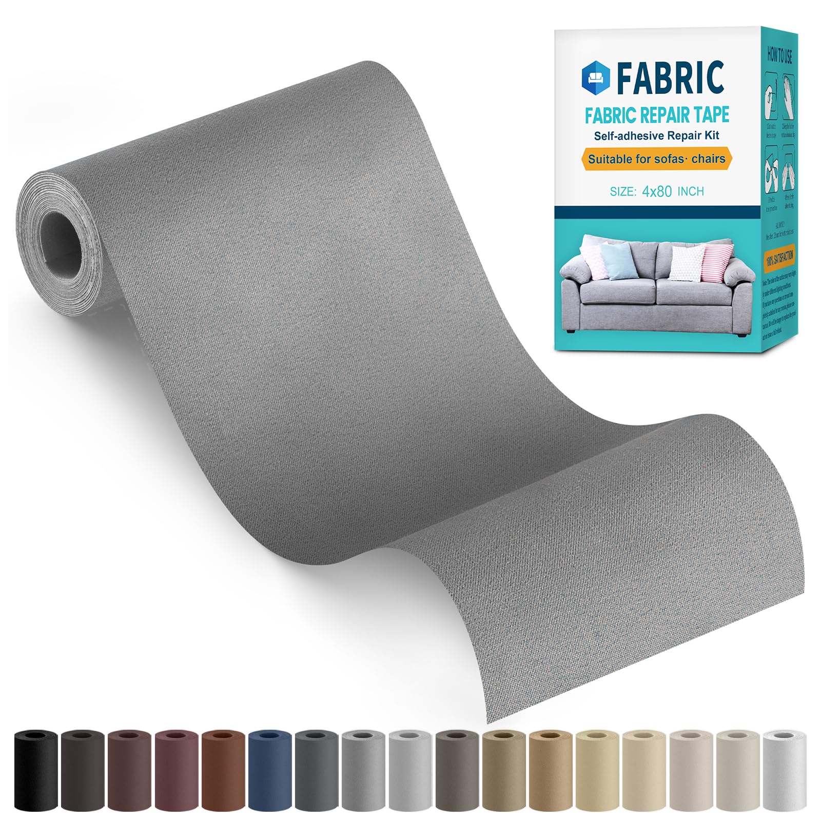 Flicken Selbstklebend Stoff, Reparatur Patches Selbstklebend, Textilklebeband Reparaturflicken für Sofas, Autositze, Kleidung, Kissen