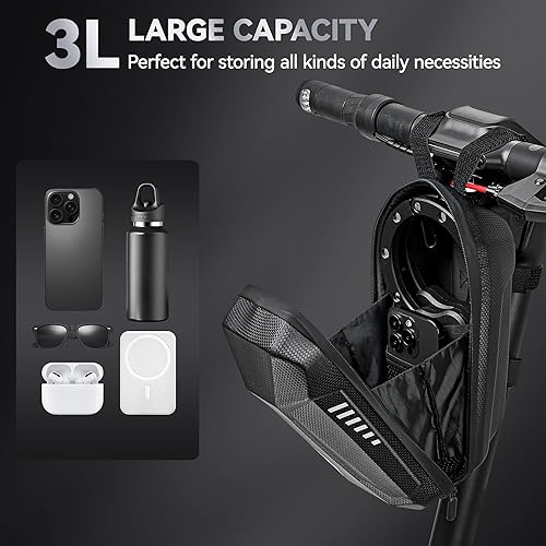 Miniatura 9 de HEETA Candado de scooter eléctrico antirrobo con bolsa de scooter, cerradura de cadena de bicicleta de combinación de 4 dígitos, accesorios de cable