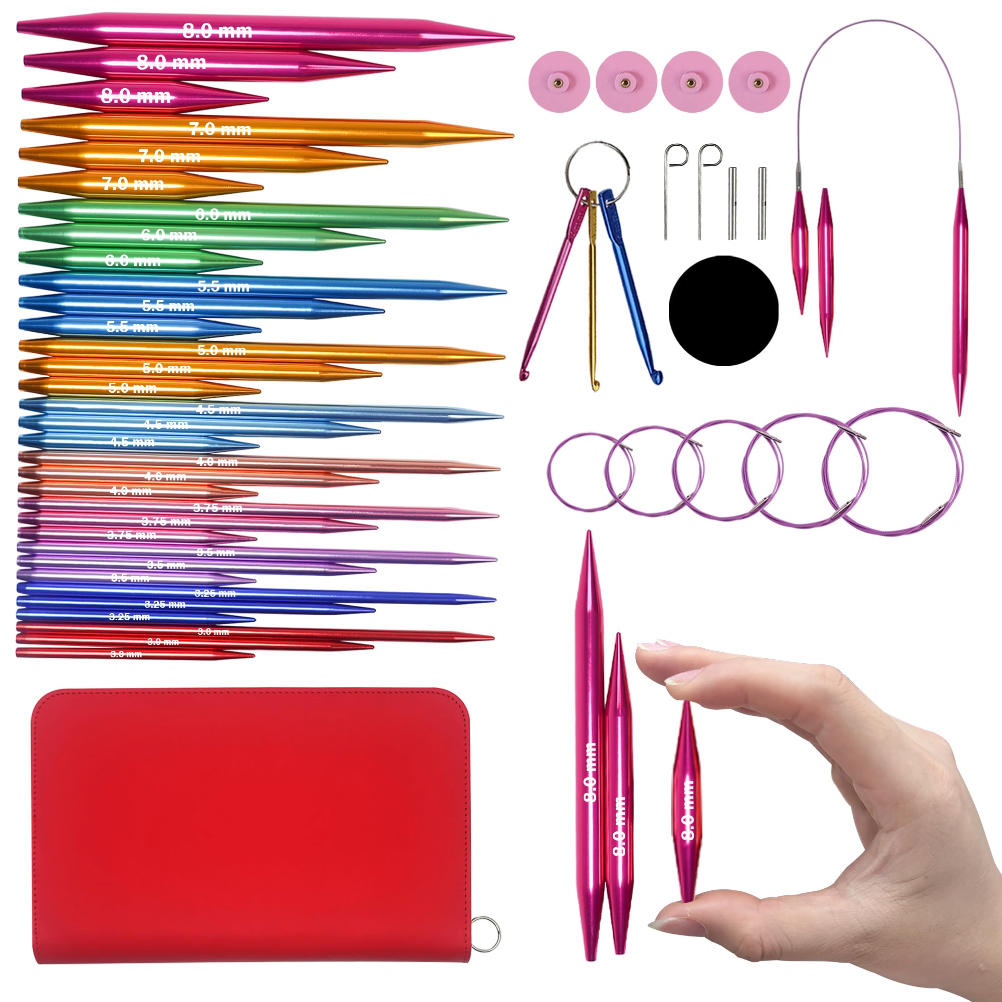 Amazon.com: Lewhoo Circular Knitting Needles Set with Case,11