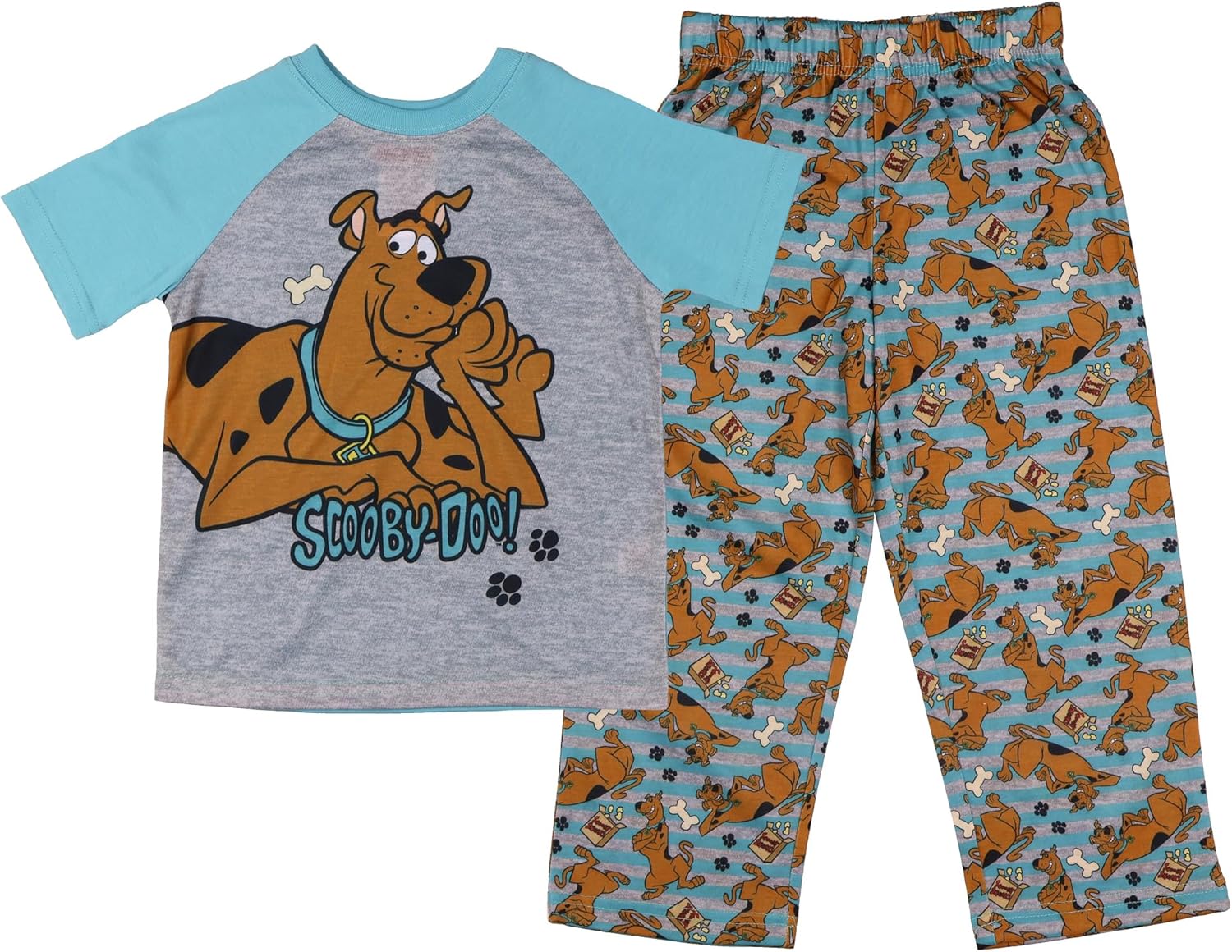 INTIMO Scooby-Doo Pajamas Toddler Boys' Chill Vibes Short Sleeve and Pants PJ Sleep Set