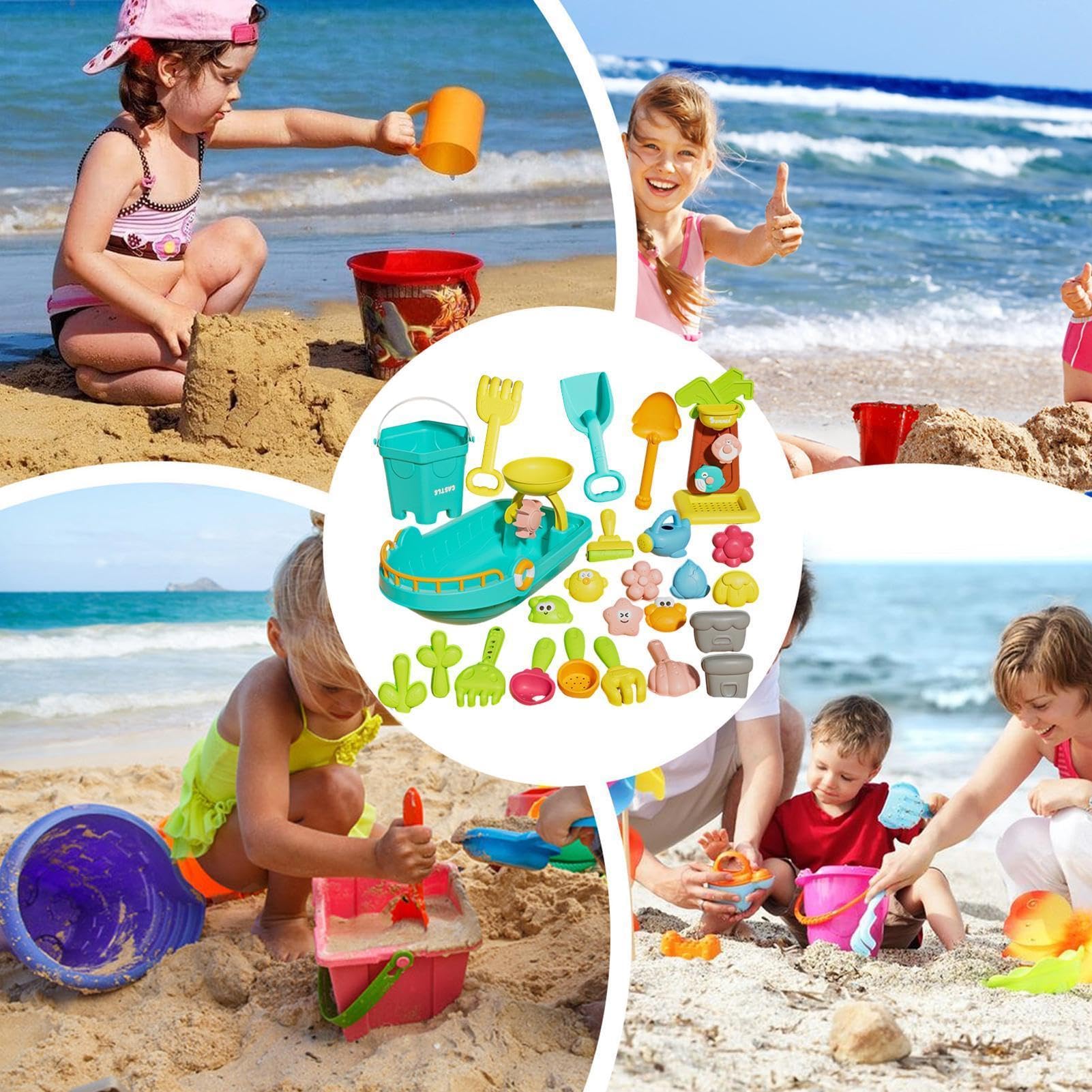 Sandspielzeug für Kinder im Außenbereich 25-teiliges lustiges Grab- und | Kinder Sandspielzeug Für alle Pool, Wasser, Schwimmen, Tauchen, Sommerferien, , Outdoor sowie Außenbere