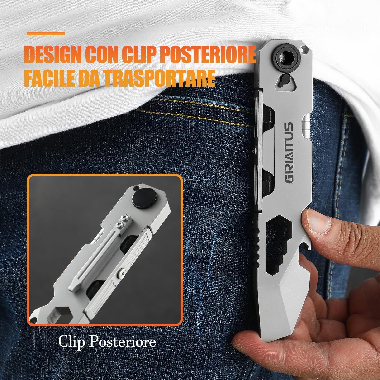 Edc Pry Bar 10In1 Multitool Idee Regalo Uomo Donna Regali Natale con Cacciavite a Cricchetto Bidirezionale E Penna Eterna, Chiavi, Piede Di Porco, Apribottiglie