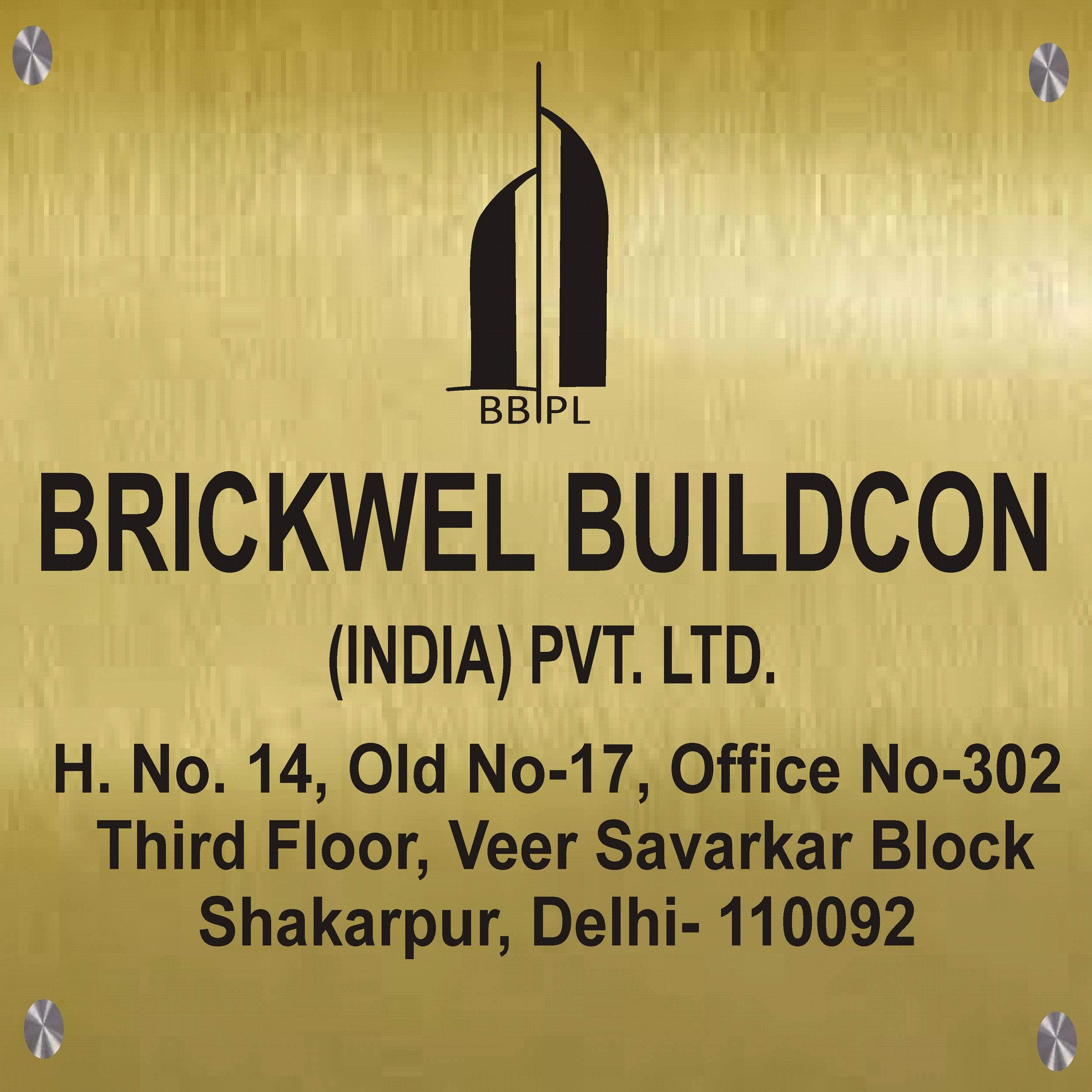 INDUS INNOVATION Customized ACP Name Plate for Home and Office (Black Gold, 12 x 12 Inches)