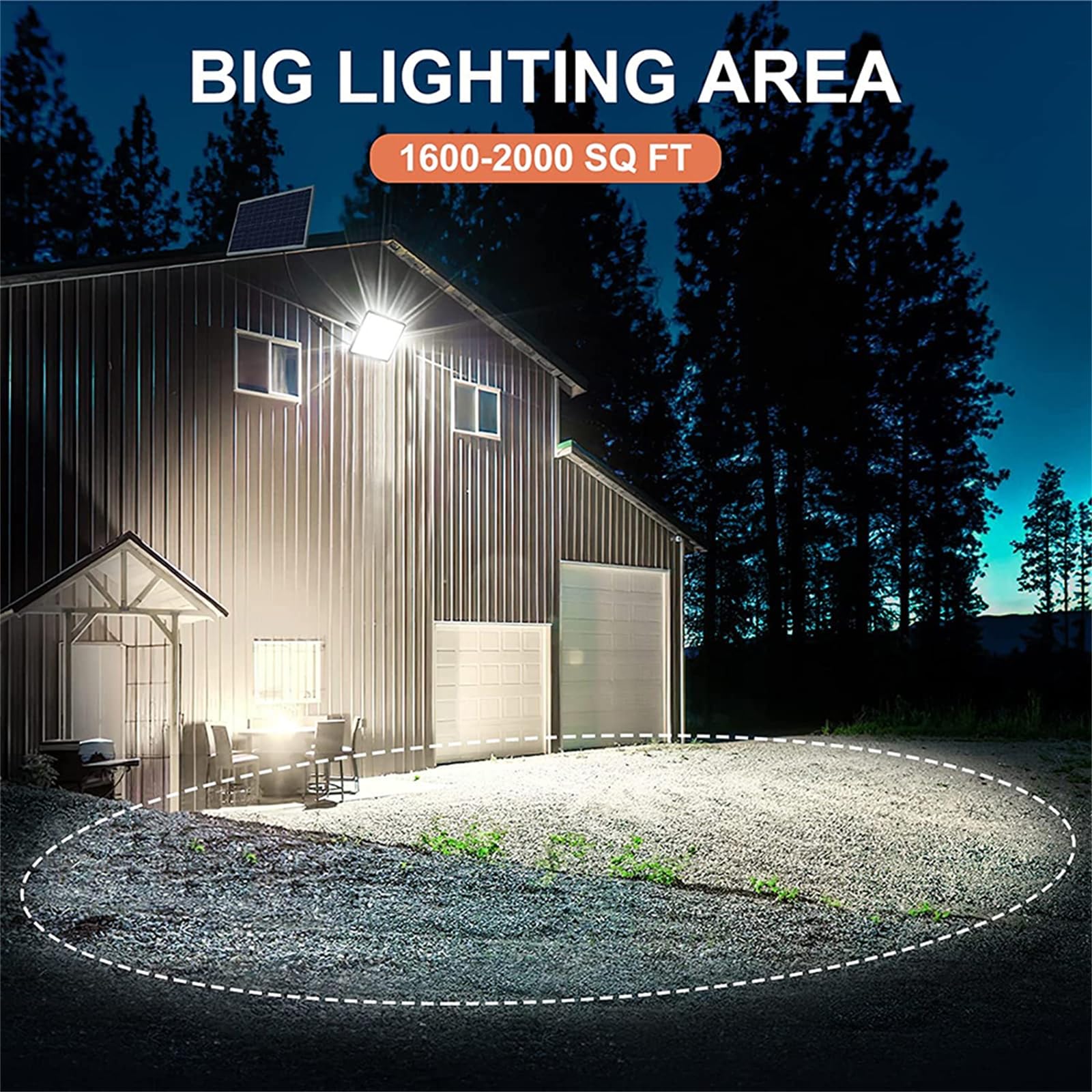 Lampy solarne Zewnętrzny ogród Reflektory LED Budynki ogrodowe Światło słoneczne IP67 Wodoodporna lampa zewnętrzna Solar Spotlight Kinkiet na Patio Ogród Kurnik,2000mah