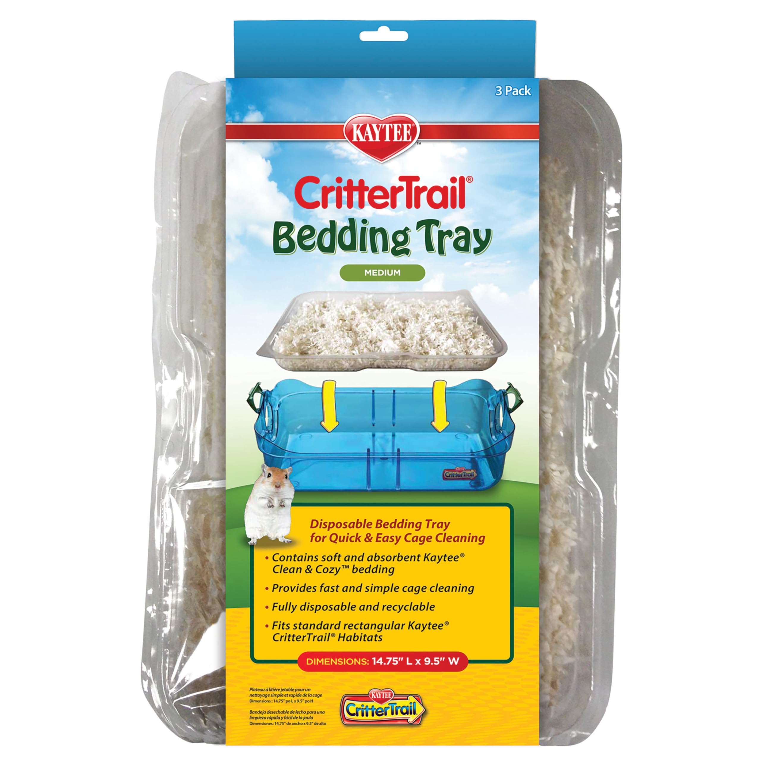 Kaytee Crittertrail Bedding Tray 3 Count