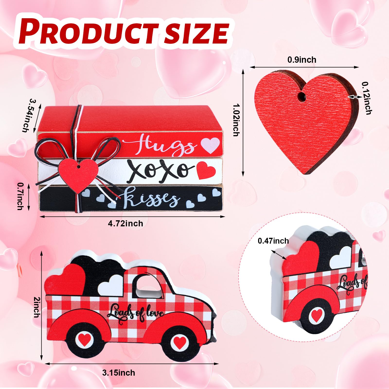 Vassoio a più livelli per San Valentino XOXO, decorazione in