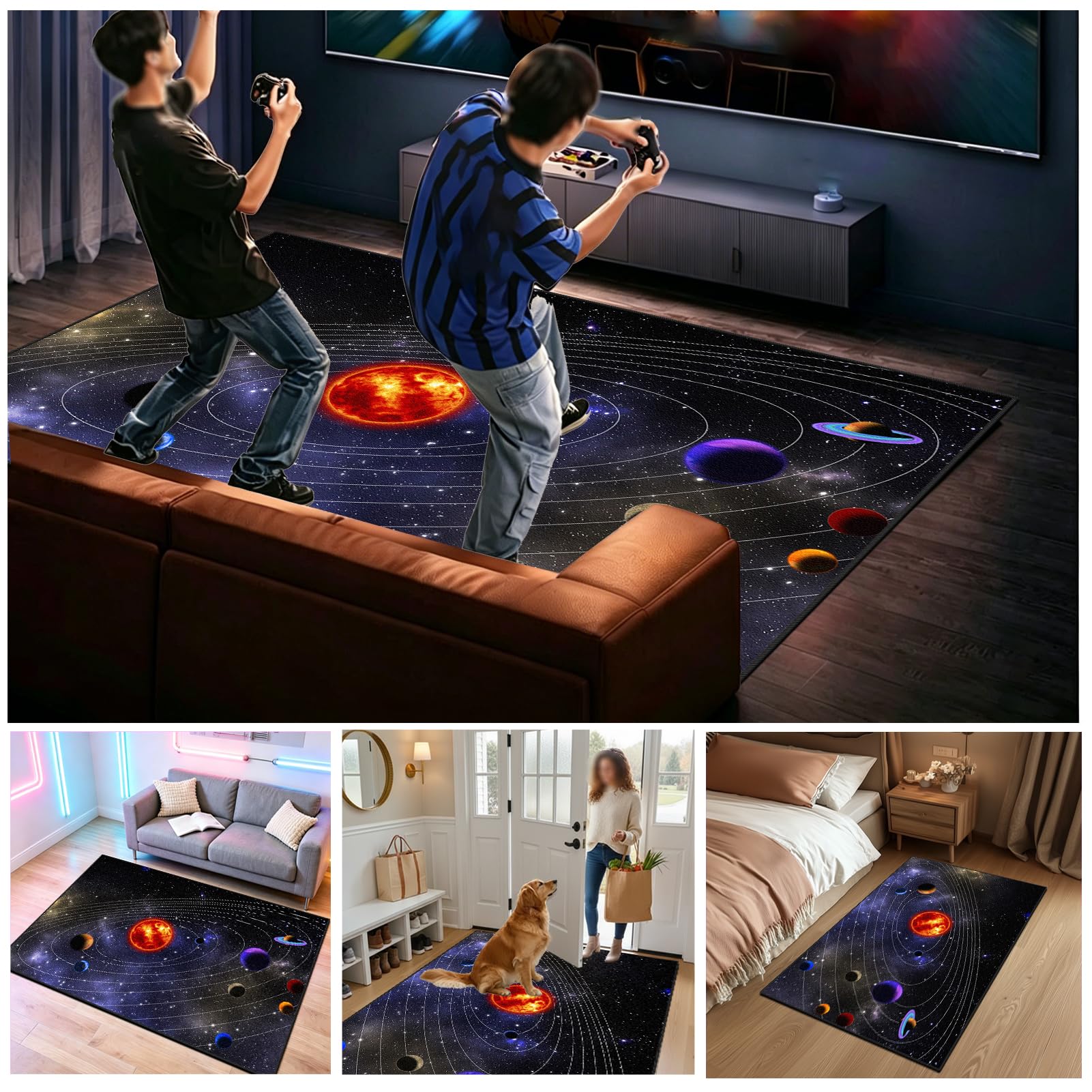 Tapis de Jeu pour Chambre de Garçon 60 x 120 cm, Tapis Chambre Ado, Tapis de jeu gaming pour chambre de garçons, tapis de jeu gaming pour garçons, Tapis de Sol Bureau Tissu, Tapis de Chaise de Jeu
