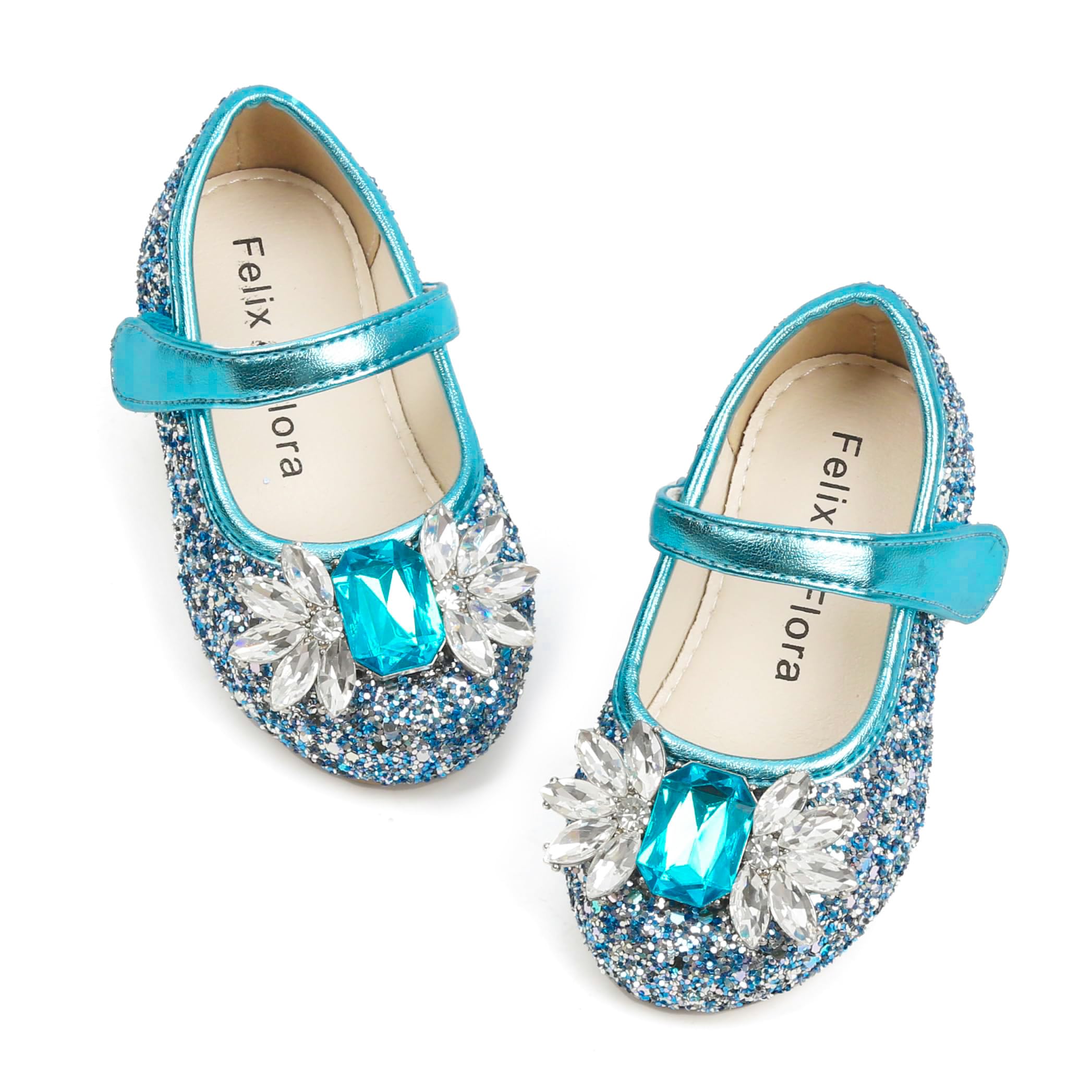 Felix & Flora Girls Toddler Little Ballet Shoes - Flower Girls Mary Jane Flats Dress Shoes Party Wedding