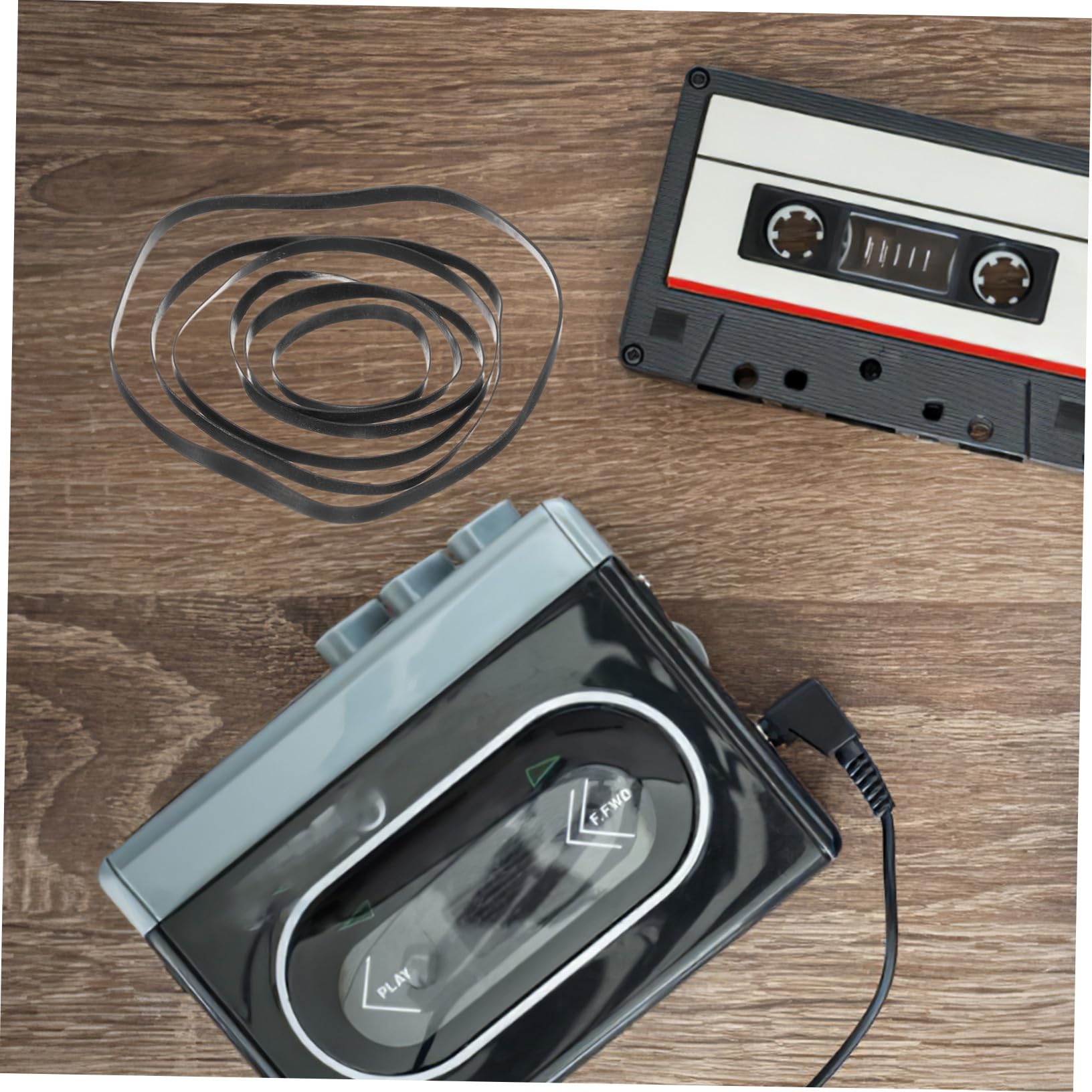 50 pezzi Cinghie Piatte per Cassette in Gomma Resistente Cinghia Ricambio per Registratori Nastro per Riparazione e Manutenzione Radiocassette Dimensioni Uso per Riproduttori