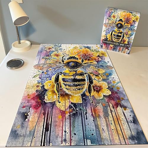 Miniatura 5 de Rompecabezas vintage de abeja para adultos de 1000 piezas, rompecabezas de plantas de animales, rompecabezas floral retro de la naturaleza