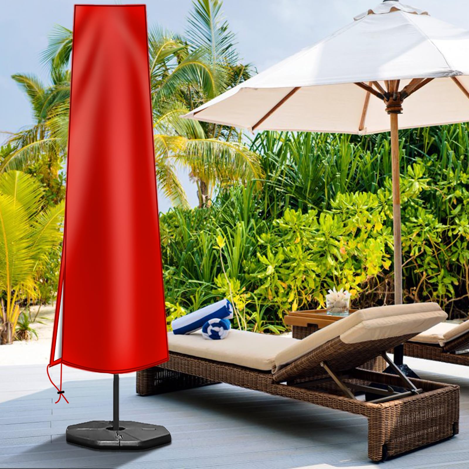 15 foot umbrella patio Flash Furniture 15 ft. Elizabeth Commercial Grade Triple Head Patio Umbrella with Crank & Easy Lift Functionality Gray