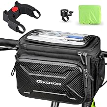 GXCROR Fahrradtasche,6L,Lenkertasche Fahrrad,Fahrradtasche Lenker,Wasserdicht,Mit Lenkeradapter,Fahrradtaschen,Fahrrad Tasche Fahrradkorb Vorne Ebike