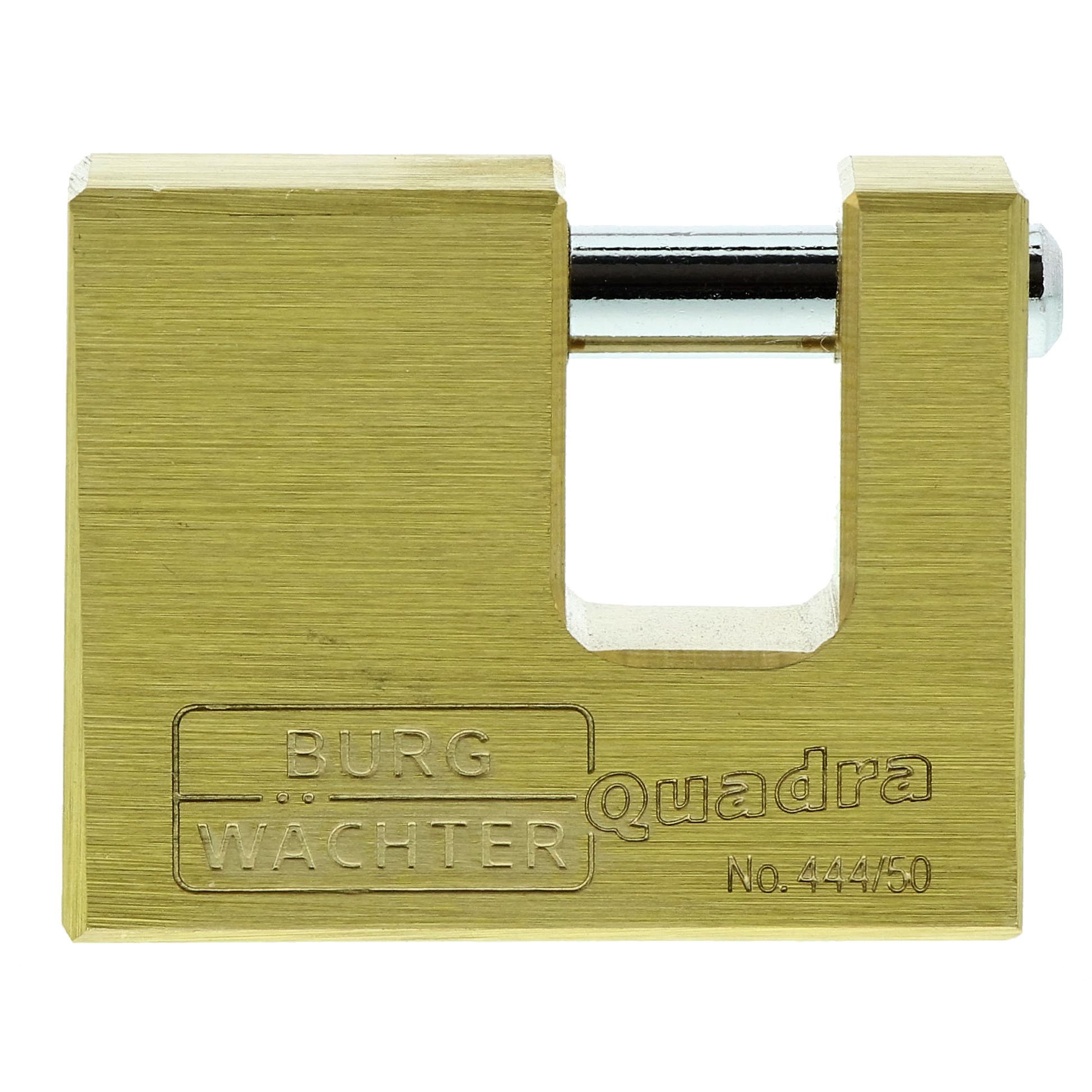 Burg Wächter 28591 Quadra Padlock 50mm Brass Stainless Steel Interior