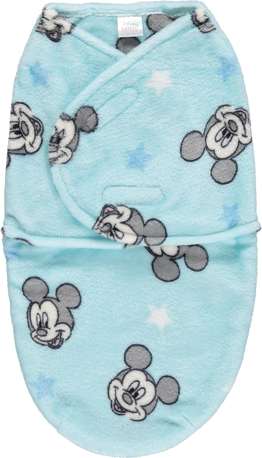 Disney Mickey Mouse Single Ply Baby Swaddle Sack, Easy Wrap