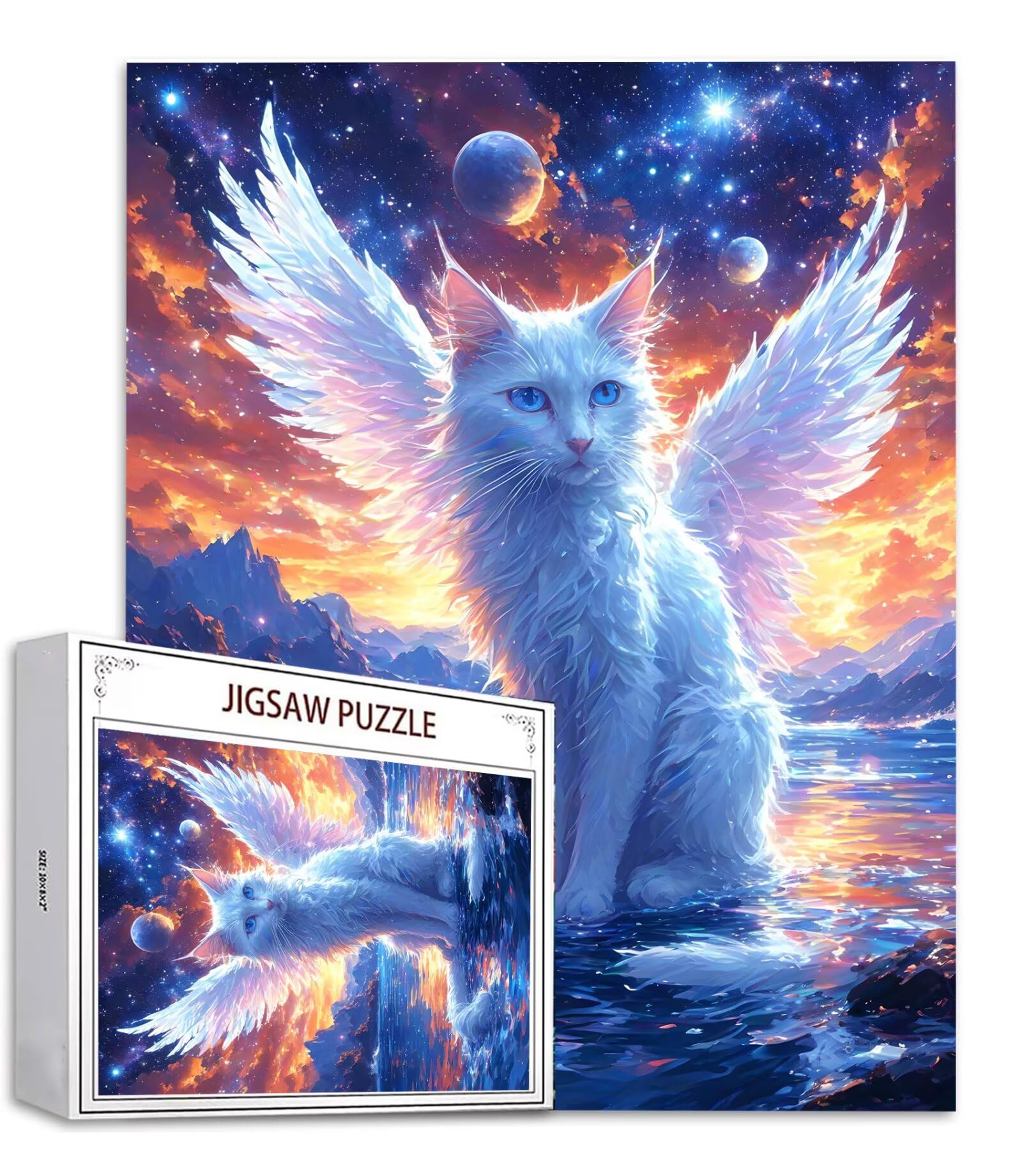 Puzzle 1000 Pièces Adulte Puzzle Ange Puzzles Classiques, 1000 Pièces Jeu éducatif défi Jouet Puzzles Chat Art Jeu Occasionnel Jouets Décor Cadeau Intéressants Ami De La Famille Approprié S-921