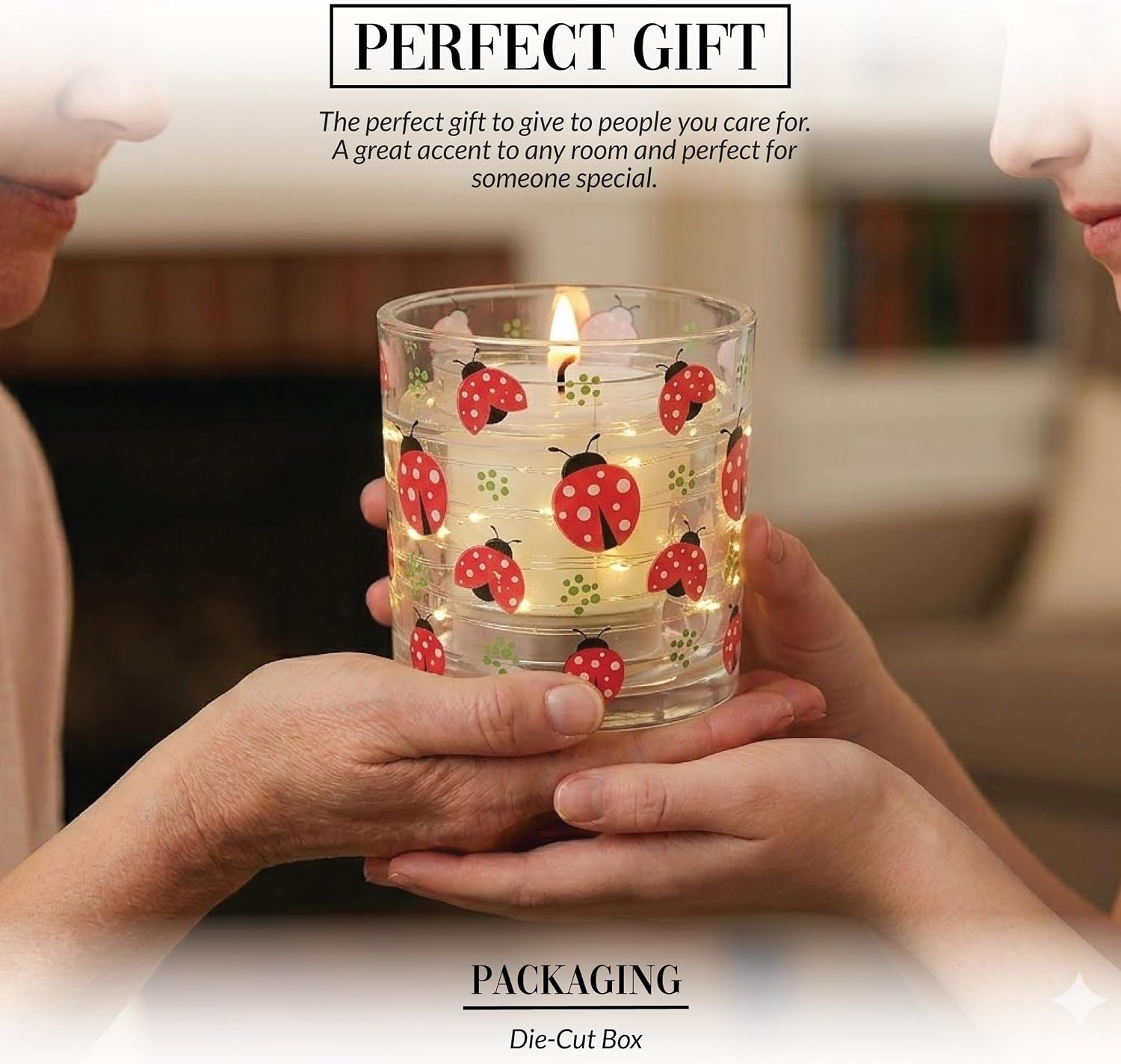 Pavilion Gift Company - Ladybugs - 3.5oz Candle LED Heat Activated Ladybug Nature Home Decor image 3