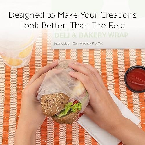 Miniatura 7 de Restaurantware -RW Base - Hojas de plástico para delicatessen de 10.75 x 10 pulgadas, 10000 envolturas de plástico de carnicero entrelazadas,