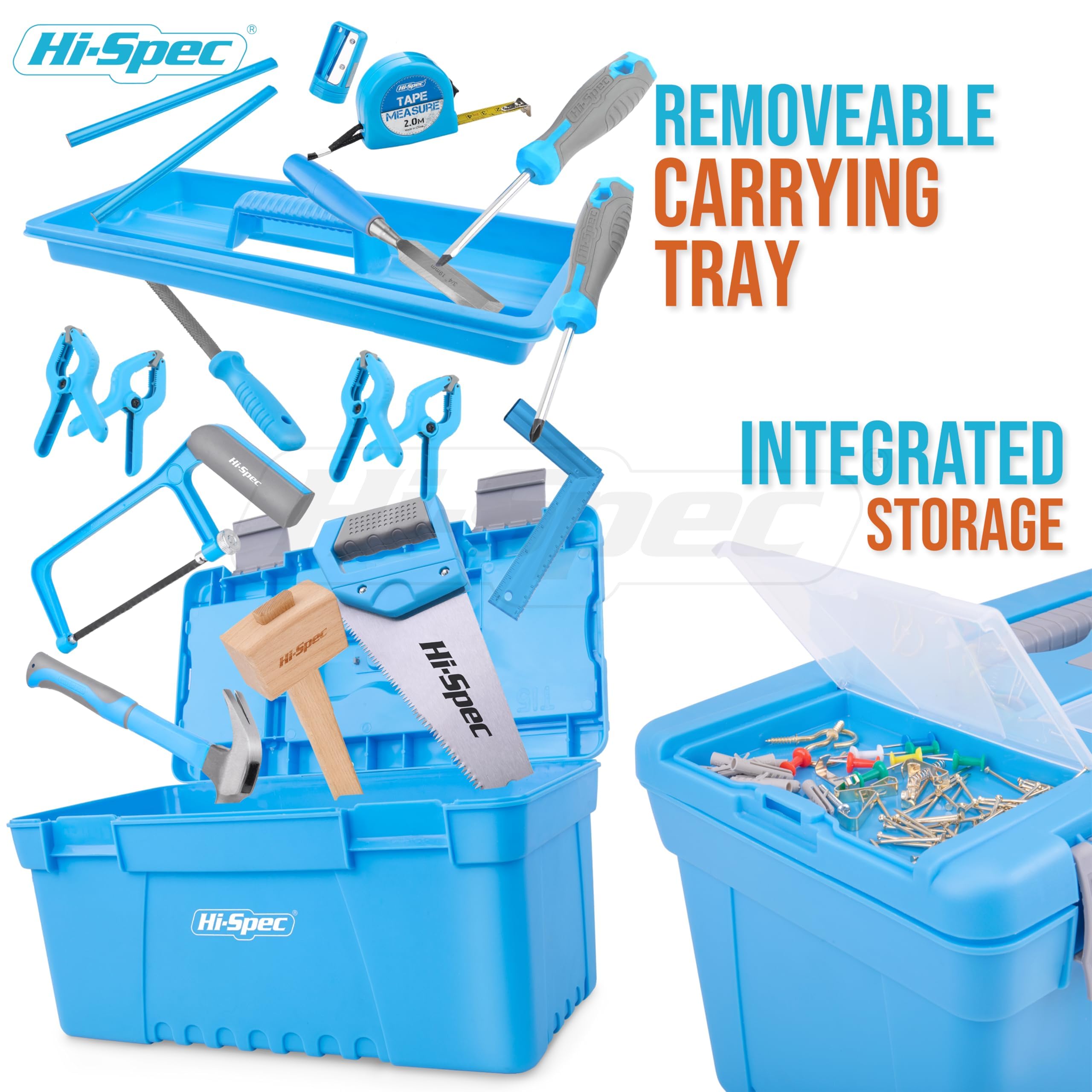 Hi-Spec Kit de menuiserie débutant avec scie et ciseau pour sculpture bois 25 Pièces