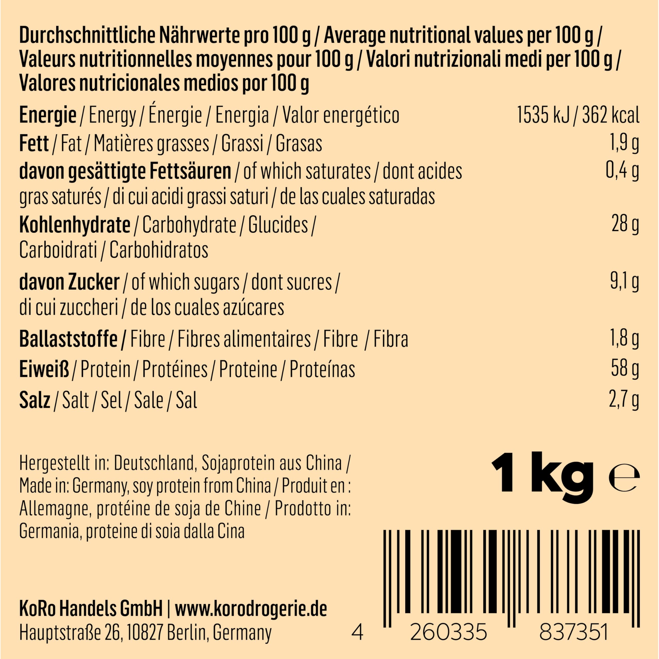 Soja crispies au cacao avec 58 % de protéines 1 kg