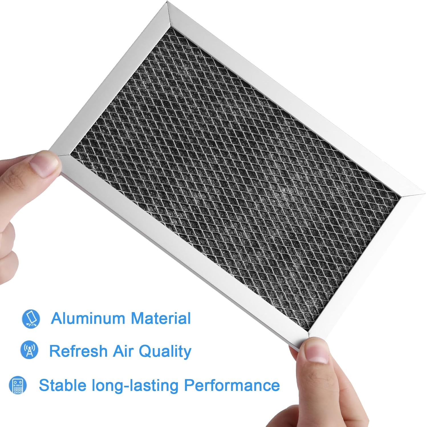 2 Pack WB02X10956 JX81H Microwave Charcoal Filter 8.67" x 3.95" Fit for WB02X11544 WB2X10956 Fits Samsung Carbon Filter