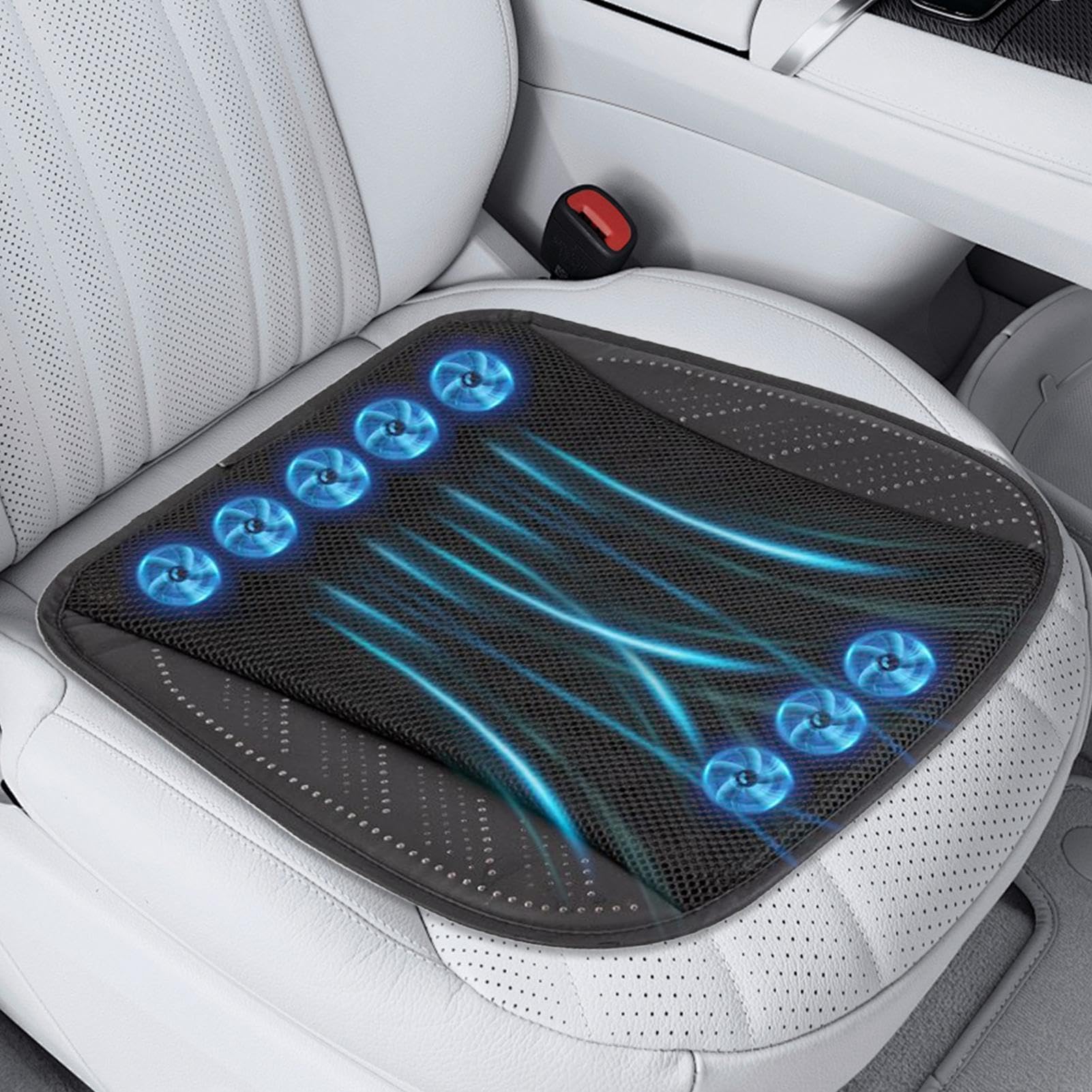 Cuscino rinfrescante per sedile auto ventilato | Supporto ergonomico a 3 livelli, per conducente, seduti, viaggi, anziani, barca, sedia a rotelle, camion