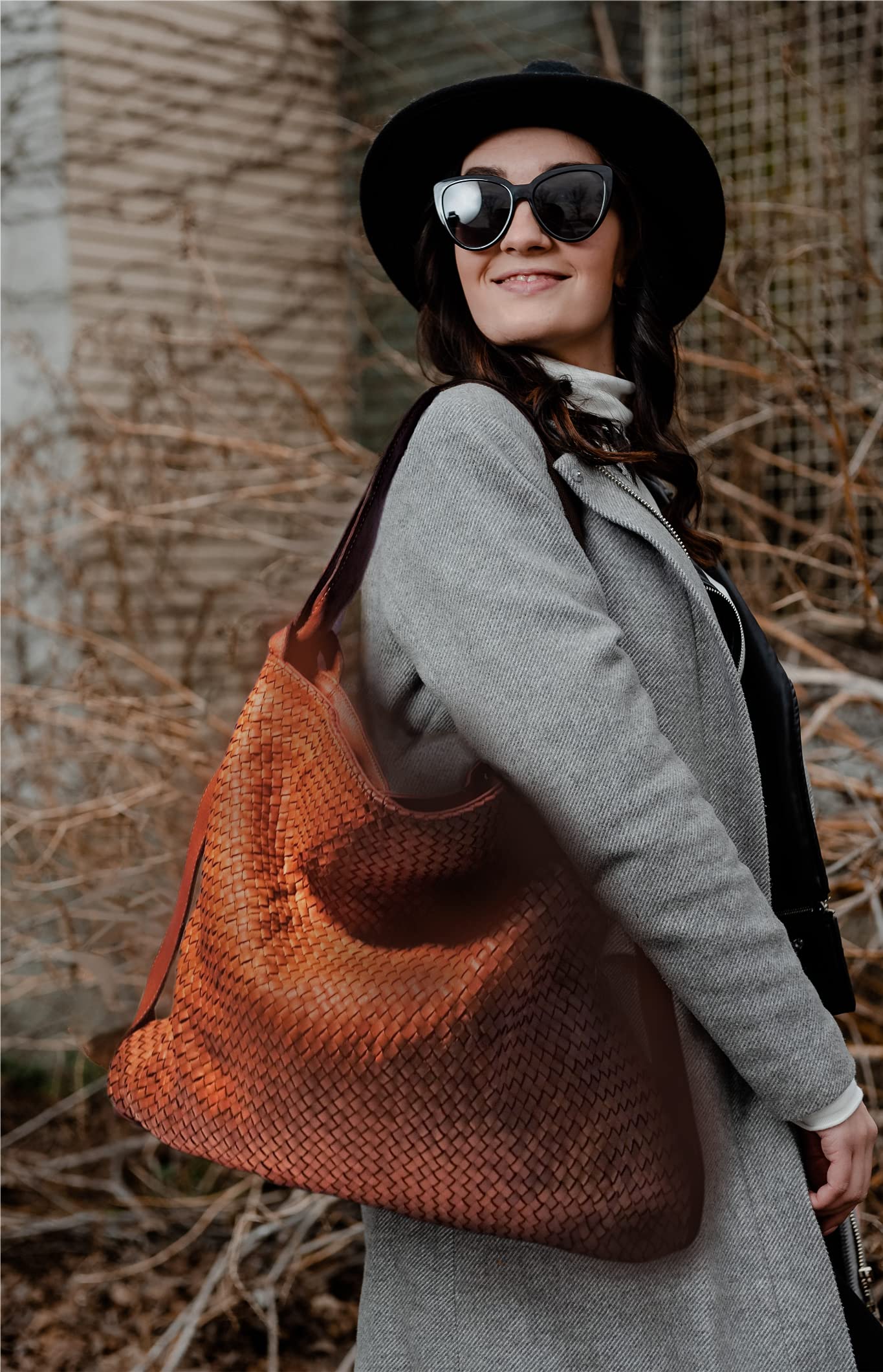 Brakumi Borsa in vera pelle morbida trasformabile in zaino