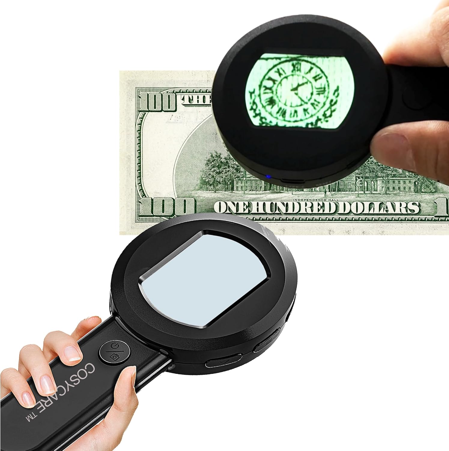 2.0-Inch LCD Handheld Digital Microscope with 8GB TF Card and USB Card Reader – Portable Digital Magnifier for inspecting Skin, Stamps, Coins, Jewelry, Quality Control for Manufacturing