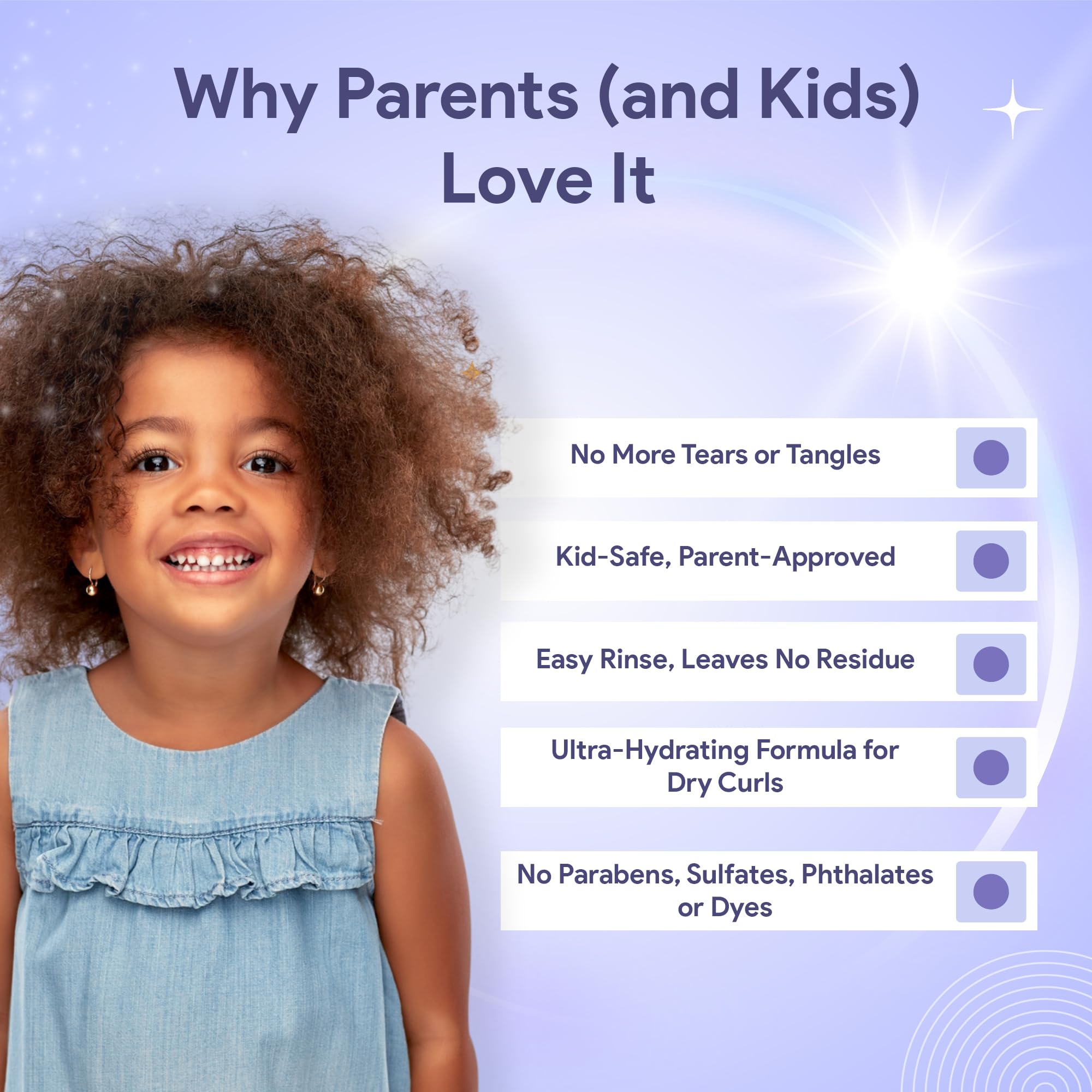 kindsprings Conditioner For Kids, Curly Hair. Ultra-Hydrating, Nourishing And Detangling Hydrate And Restore Conditioner. 12 Fl Oz