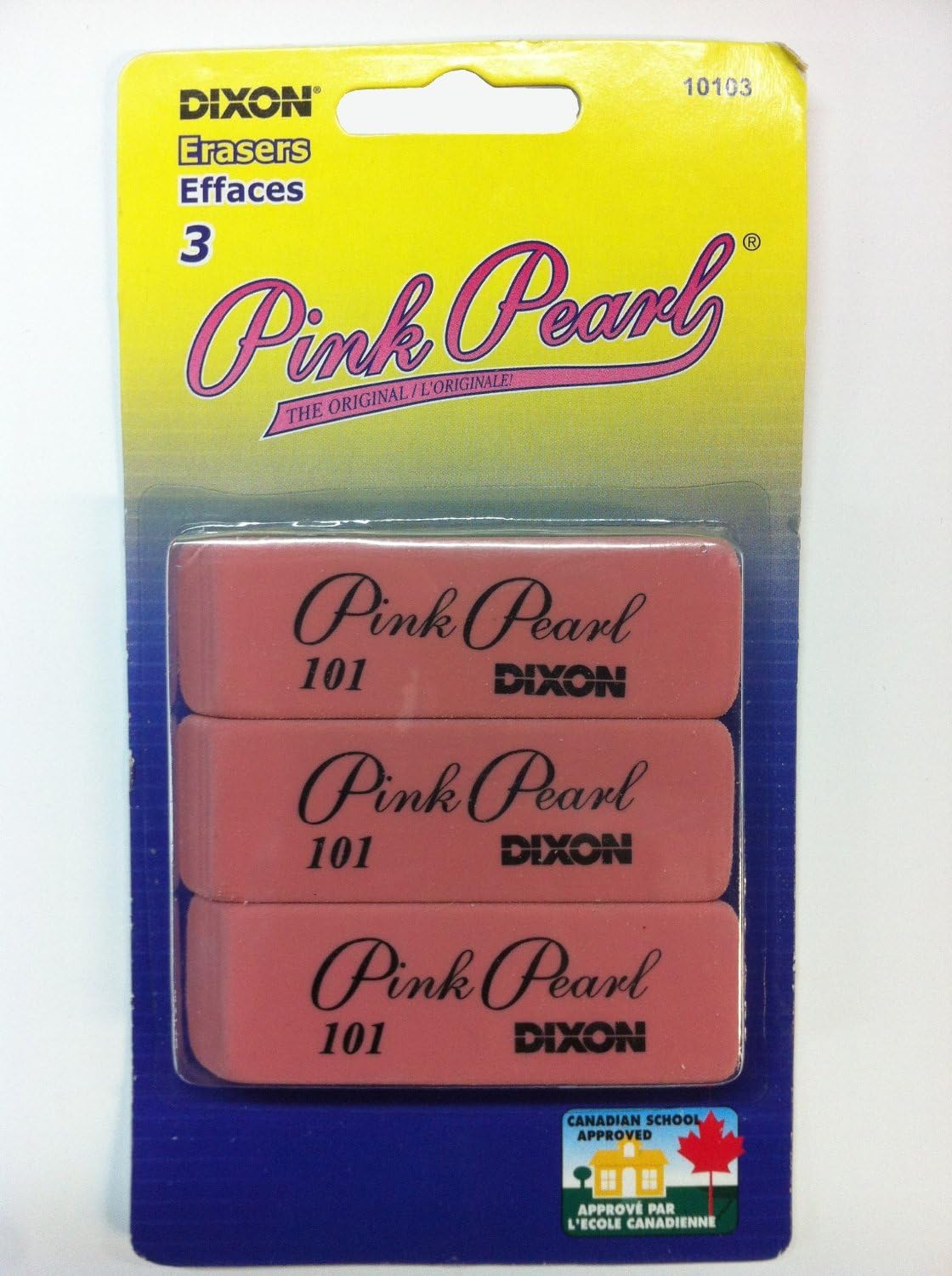 Dixon Pink Pearl Eraser 101 (ThreePack) Amazon.ca Office Products