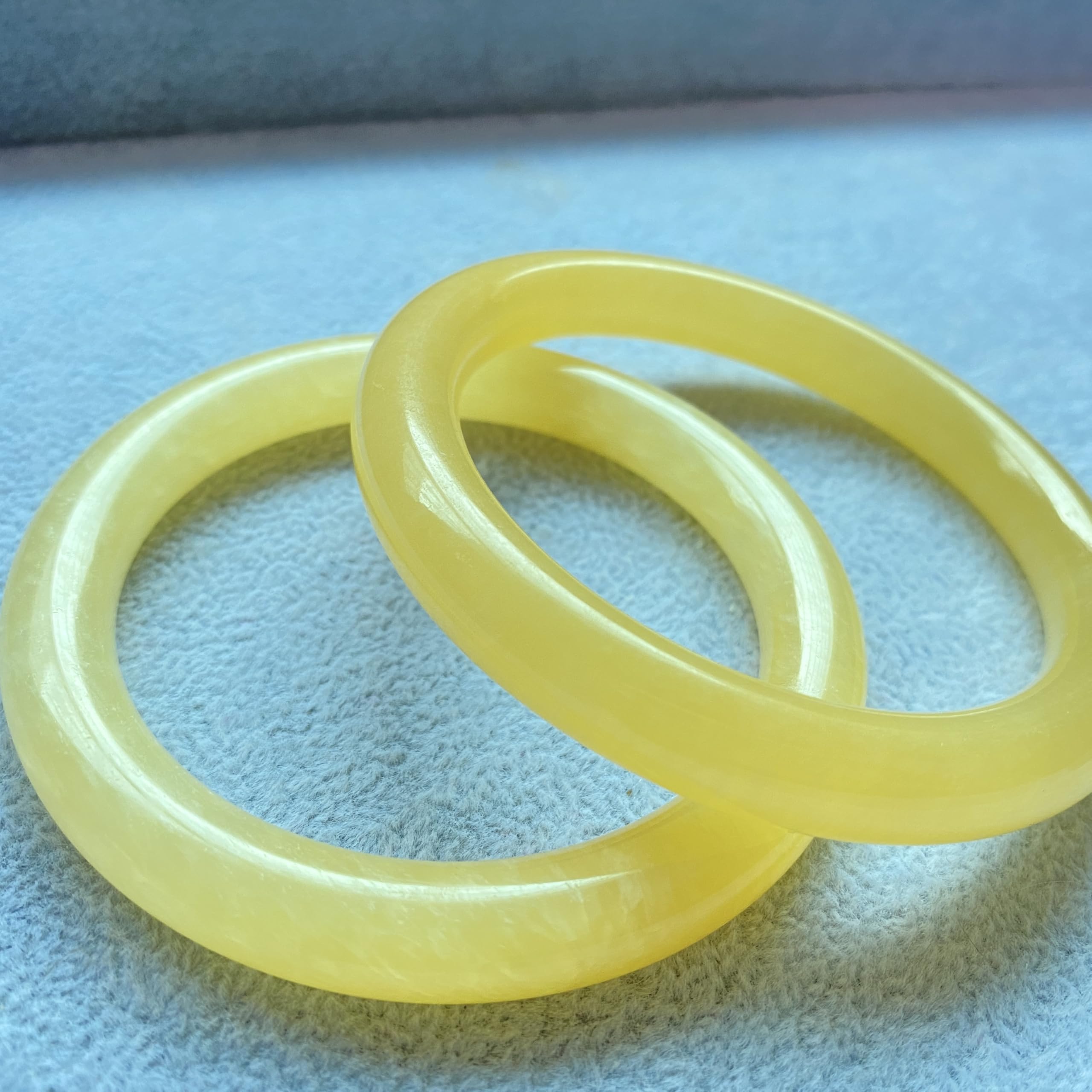 Braccialetto di Braccialetto Giada Stretto di per Donne ricchezza Cinese Buona Fortuna Bracciale Donna Vintage Vera Giallo in Pietra di Pietra Regalo di Compleanno di Compleanno (Stretto Round