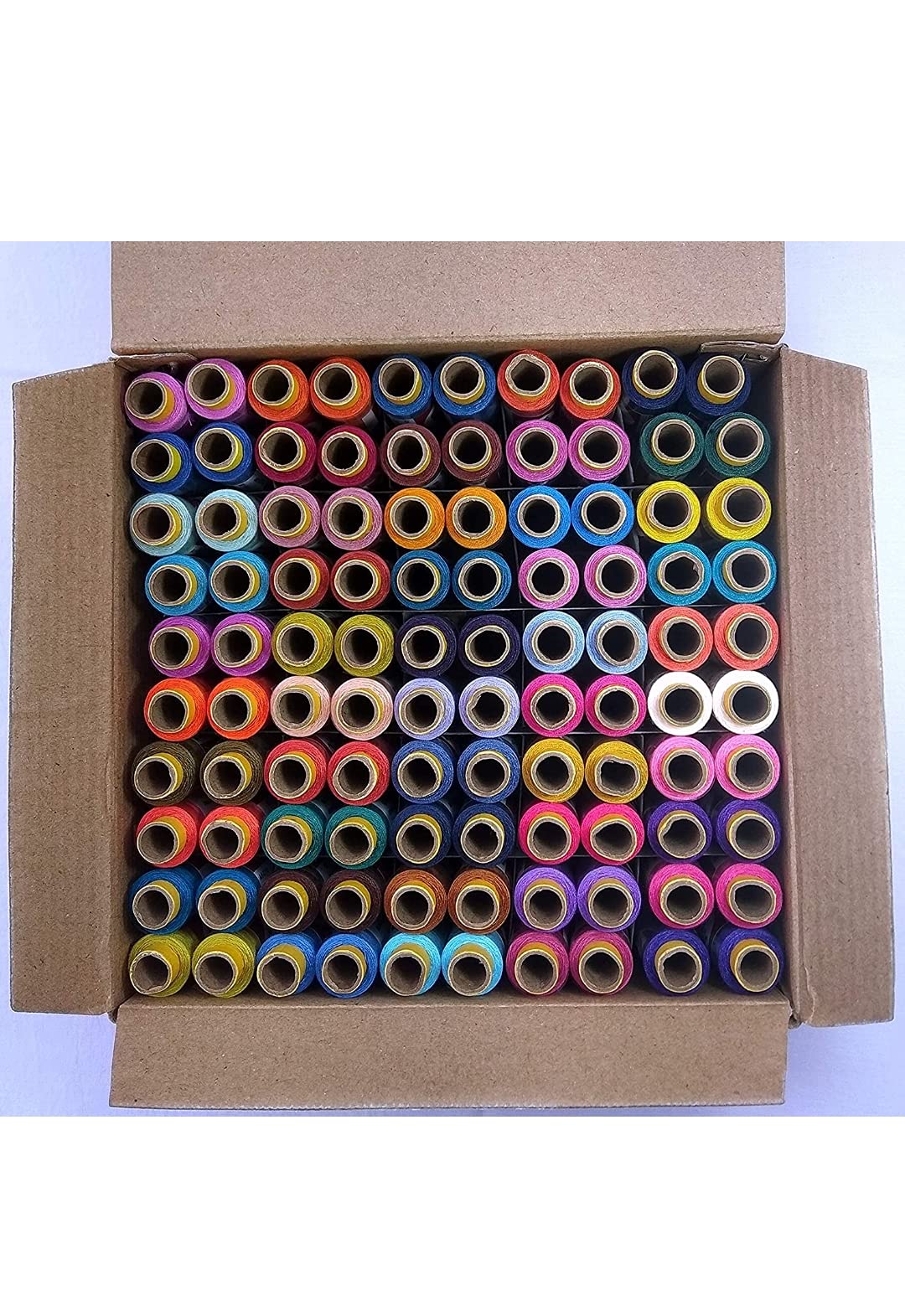 IMTION Threads 100% Spun Polyester Sewing Thread 50 Tubes (25 Shades 2 Tube Each ) Ladies Special (Express)( Thread Reel 50 Pcs ))