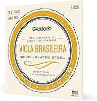Encordoamento Para Viola Brasileira Rio Abaixo/Meia Guitarra D'Addario Nickel Plated Steel EJ82B
