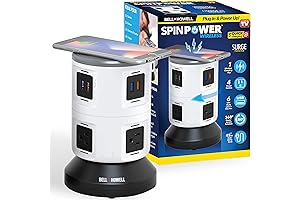Bell + Howell Swivel Power 3 Outlet 3 USB Power Strip
