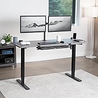 Vista 9 de VIVO DESK-DR22L - Cajón deslizante extraíble para debajo de la mesa de 22 pulgadas para escritorio de oficina, organizador de almacenamiento poco