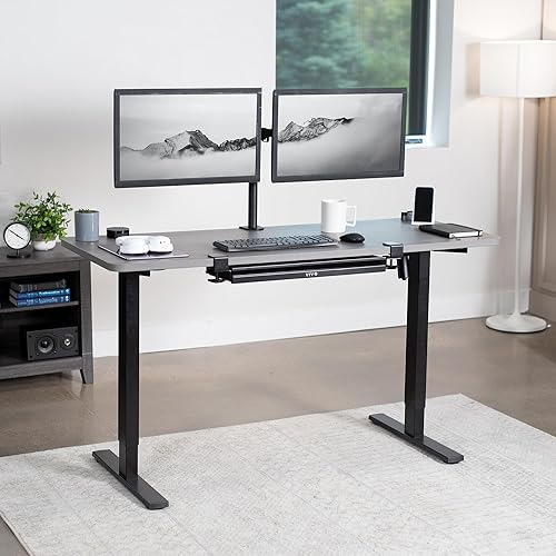 Miniatura 9 de VIVO DESK-DR22L - Cajón deslizante extraíble para debajo de la mesa de 22 pulgadas para escritorio de oficina, organizador de almacenamiento poco