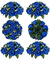 Vista 28 de BLOSMON Bolas de Flores para Bodas, Centros de Mesa de Rosas, 2 Piezas, Flores Artificiales Negras, Bolas Florales Colgantes, Decoración de Arreglos